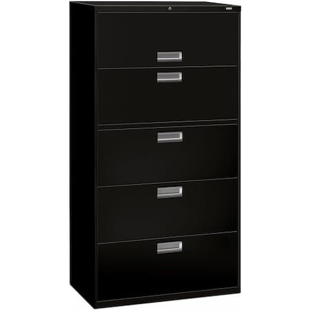Ofm Metal Locking Lateral File 36inW 5 Drawer Blk HON685LP